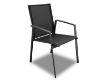 Image de  Fauteuil Palma empilable alu grey/noir - PRO LOISIRS