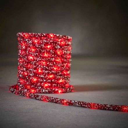 Agrandir l'image de Corde lumineuse argent rouge 5m Image de Corde lumineuse argent rouge 5m