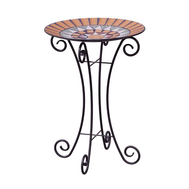 Image de bain oiseaux en mosaique sur pied; d 46 cm