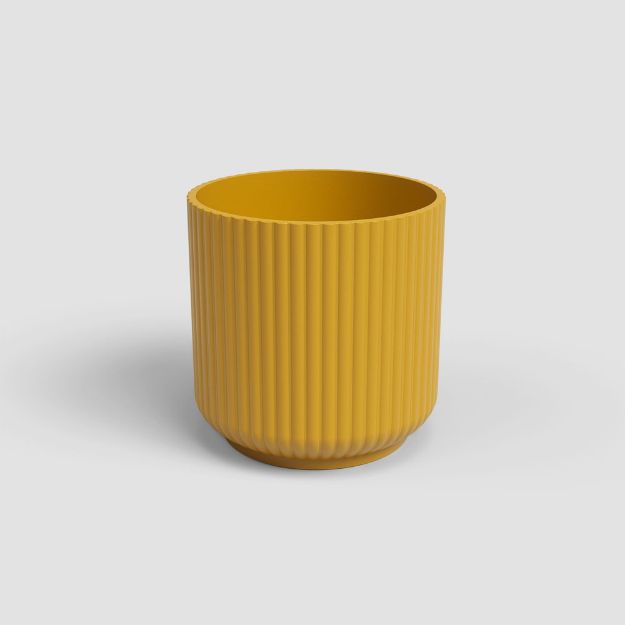 Image de CACHE-POT LUNA 14CM JAUNE