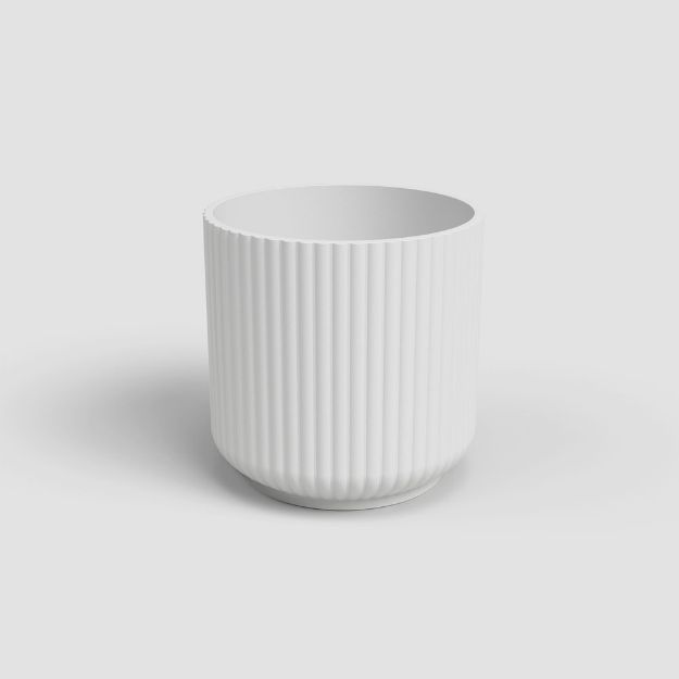 Image de CACHE-POT LUNA 19CM BLANC