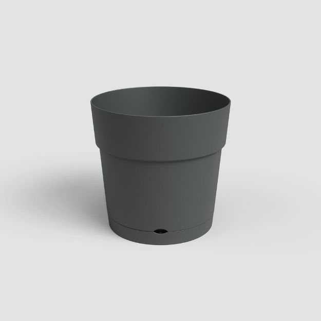 Image de POT CAPRI LARGE RÉS. EAU 40CM ANTHRACITE