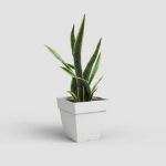 Image de POT CAPRI CARRÉ 35CM BLANC